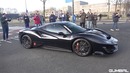 Supercars Leaving Car Meet LOUD! Ferrari 488 Pista, Aventador LP750-4, GT3RS