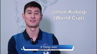 Korea Republic and Uzbekistan footballers try to speak each other’s language