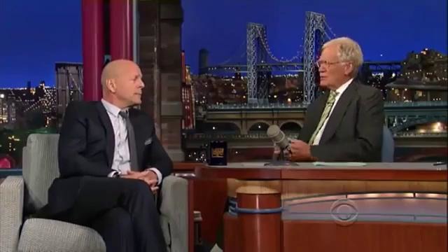 David Letterman July 15, 2013 Bruce Willis, full interview