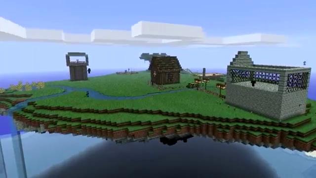 Minecraft Timelapse – Floating Island and Village
