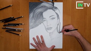Узбекский художник рисует Зарину Низомутдинову – Portreto