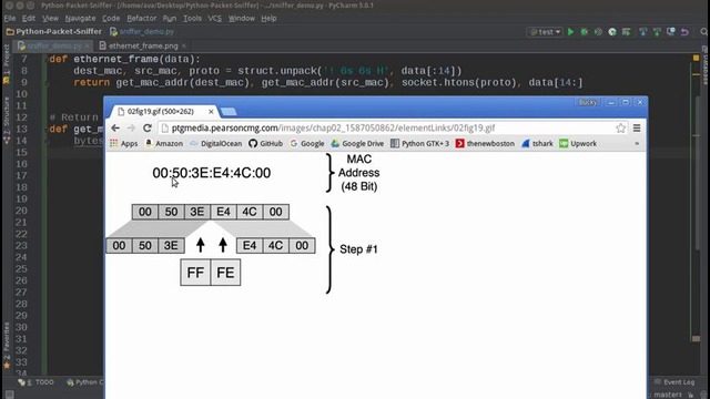 Python Network Packet Sniffer Tutorial – 2 – Formatting MAC Address