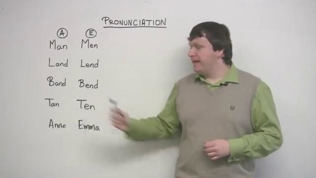 English Pronunciation – A & E (Man vs. Men)