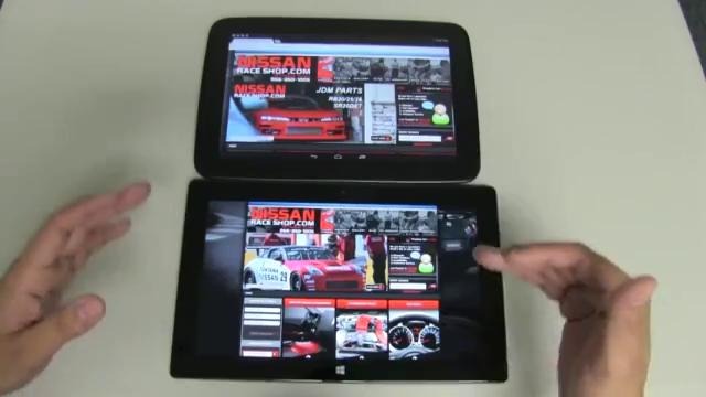 Google Nexus 10 Vs Microsoft Surface Part 2 PPI & Display Comparision