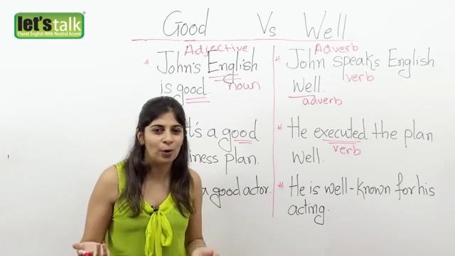 English Grammar lesson – Good Vs Well