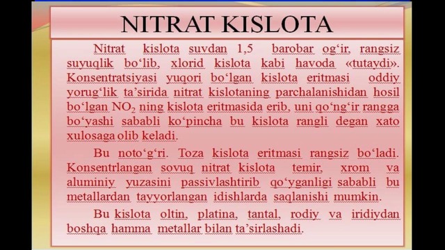 Eng muhim kislotalar