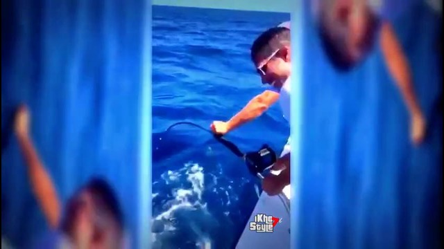 Робин ван Перси поймал акулу на рыбалке
