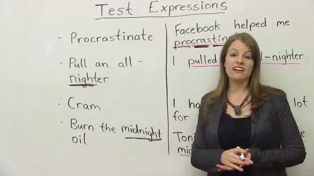 Learn English 8 TEST & EXAM Expressions