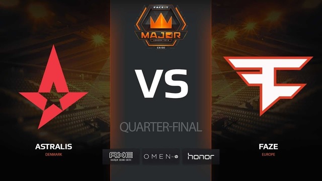 FACEIT Major London 2018: FaZe vs Astralis (Game 2) Quarter-Final / CS:GO