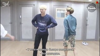 BANGTAN BOMB: RM and Jin Dance Stage Behind the scene for BTS DAY PARTY (рус. саб)