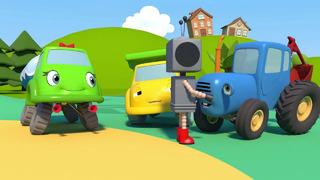 Синий трактор и его друзья машинки | Робот | Мультики для детей