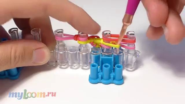 Браслет ТРЕК из резинок Rainbow Loom Bands. Урок 272 Bracelet Rainbow Loom