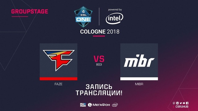 Map 2.FaZe vs MIBR – ESL One Cologne 2018 de mirage [ceh9, CrystalMay]