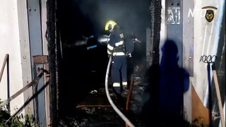 Пожар в Брно: люди сгорели в строительных контейнерах