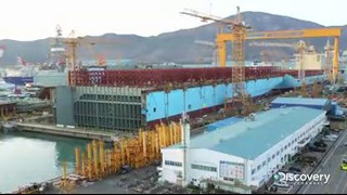Строительство самого большого судна в мире за 76 секунд