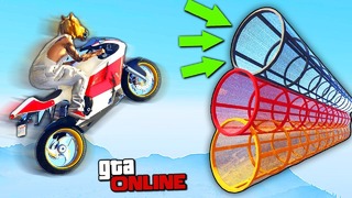 GTA 5 Online: Азиатские Дырочки | Паркур на Мотоциклах Сквозь Дырочки