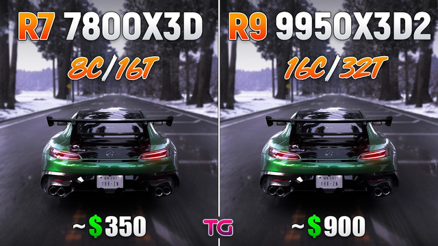 Ryzen 7 7800X3D vs Ryzen 9 9950X3D2 – How Big is the Difference