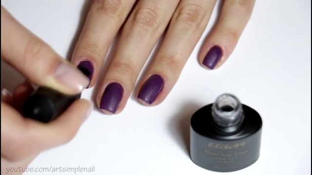 Глянцево-матовый дизайн ногтей гель-лаком | Фиолетовые ногти
