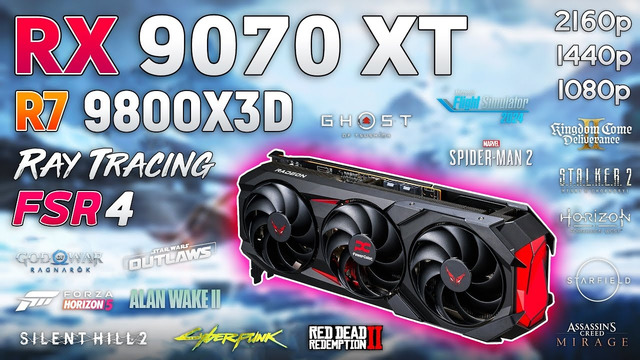 RADEON RX 9070 XT 16GB – Test in 15 Games | 1080p | 1440p | 4K