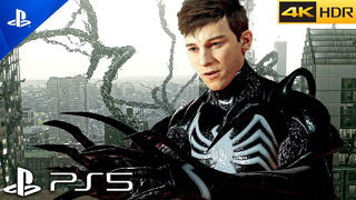 (PS5) Spider-Man 2 – Venom Symbiote Suit Turning Peter Evil Scene | Next-Gen Graphics[4K 60FPS HDR]