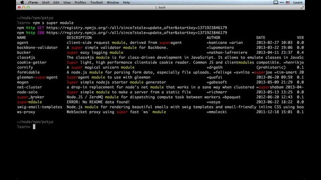 7 – Node.Js]Введение в NPM – менеджер пaкетов для Node.JS[Илья Кантор