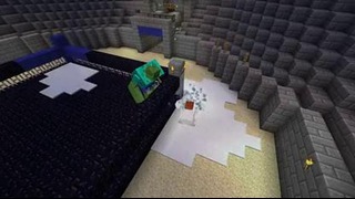 Minecraft- битва мобов #1 зомбихалк vs снежный убийца (BenderChat)