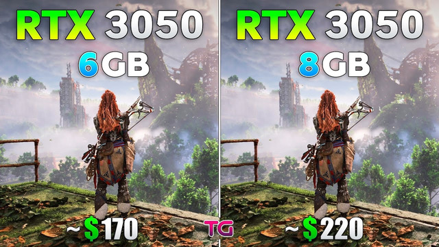 RTX 3050 6GB vs RTX 3050 8GB – Test in 8 Games