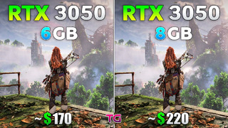 RTX 3050 6GB vs RTX 3050 8GB – Test in 8 Games