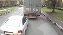 Дурак на Audi и фура