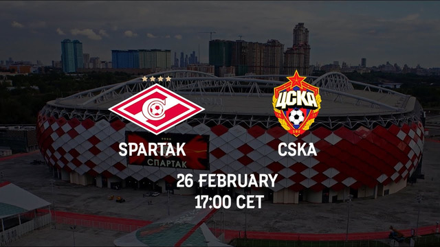 Spartak vs CSKA | 26 February | RPL 2021/22