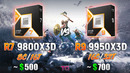 Ryzen 9 9950X3D vs Ryzen 7 9800X3D – Test in 12 Games