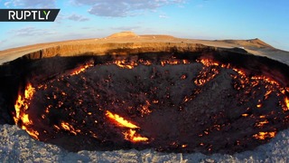 Адское пламя: в туркменской пустыне почти полвека горит кратер