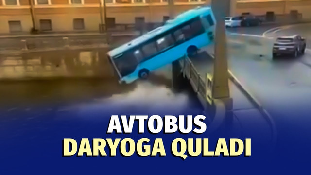 Peterburgda avtobus daryoga quladi. Haydovchi tojikistonlik