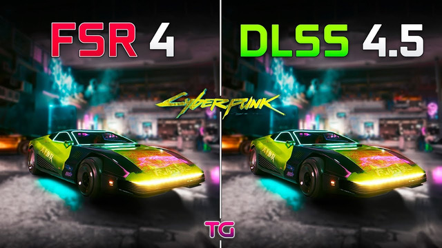 DLSS 4.5 vs FSR 4 – Graphics Comparison in Cyberpunk 2077