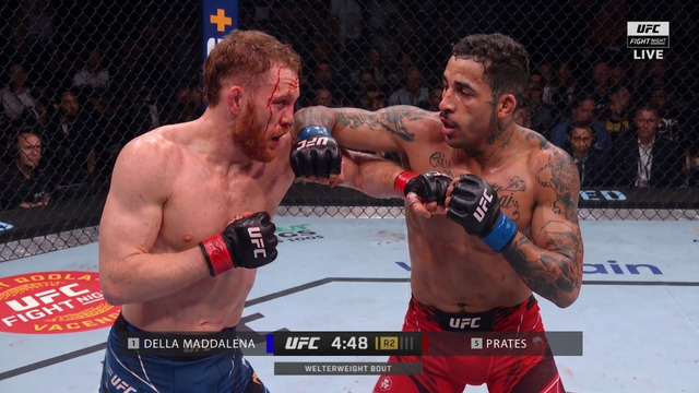 НОКАУТ С 1 УДАРА!? Бой Джек Делла Маддалена VS Карлос Пратес / Смотреть UFC Прямой Эфир
