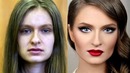 Фото девушек с косметикой и без нее