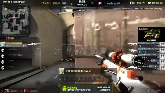 HITBOX: Clan-Mystik vs TeamGlobal | de dust2