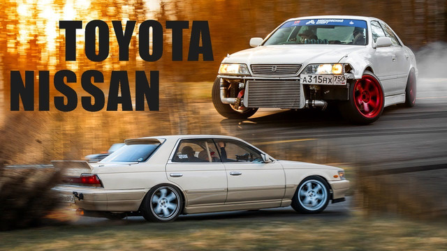 DSC OFF. Toyota Mark II vs Nissan Laurel. Дрифт-заруба