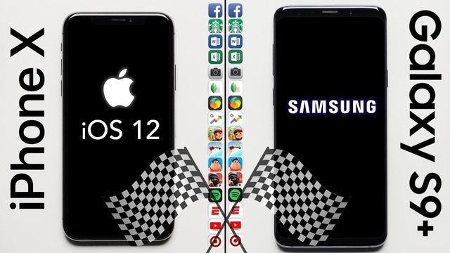 IPhone X (iOS 12) vs. Galaxy S9 Speed Test