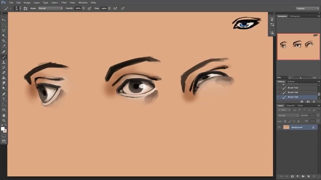 Рисование персонажей (урок #9) Как рисовать глаза в фотошоп
