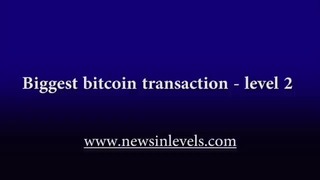 Biggest bitcoin transaction – level 2