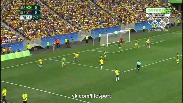 Бразилия – ЮАР | Олимпийские игры 2016 | Групповой этап 1-тур | Обзор матча