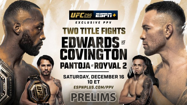 UFC 296: Edwards vs Covington (Предварительный кард) 17.12.2023 | Леон Эдвардс VS Колби Ковингтон