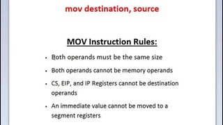 Assembly Language Programming Tutorial – 20 – MOV Instruction