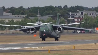 Очень короткий разбег на взлёте и короткий пробег при посадке. Embraer KC-390