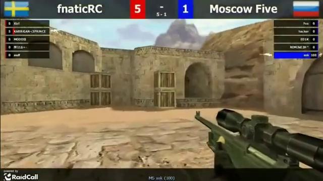 Fnatic Play League 2012: FnaticRC vs Moscow Five (de dust2)