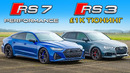 Кто победит в заезде: Audi RS7 Performance или же тюнингованный RS3