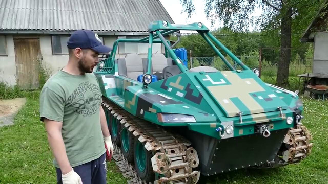 Combat Crew. Самодельный гусеничный вездеход. Первые испытания