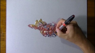 Реалистичное рисование железного человека / Drawing Time Lapse: Iron Man flight test