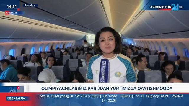 Olimpiyachilarimiz Parijdan yurtimizga qaytishmoqda